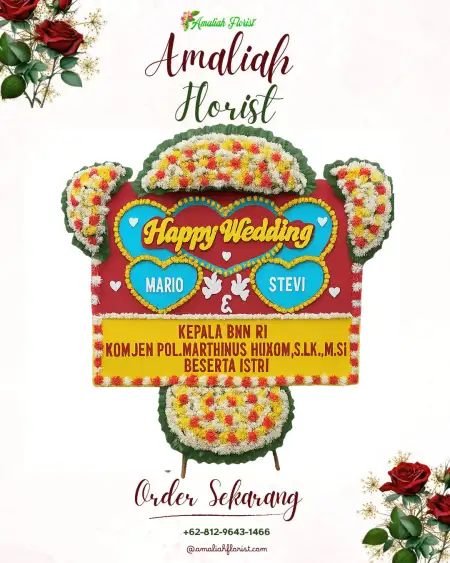 Papan Bunga Pernikahan Sidalang
